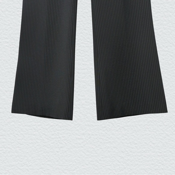 Express Editor Pinstripe Trousers Size 4 Office Siren Medium Rise Straight Leg - Picture 4 of 15